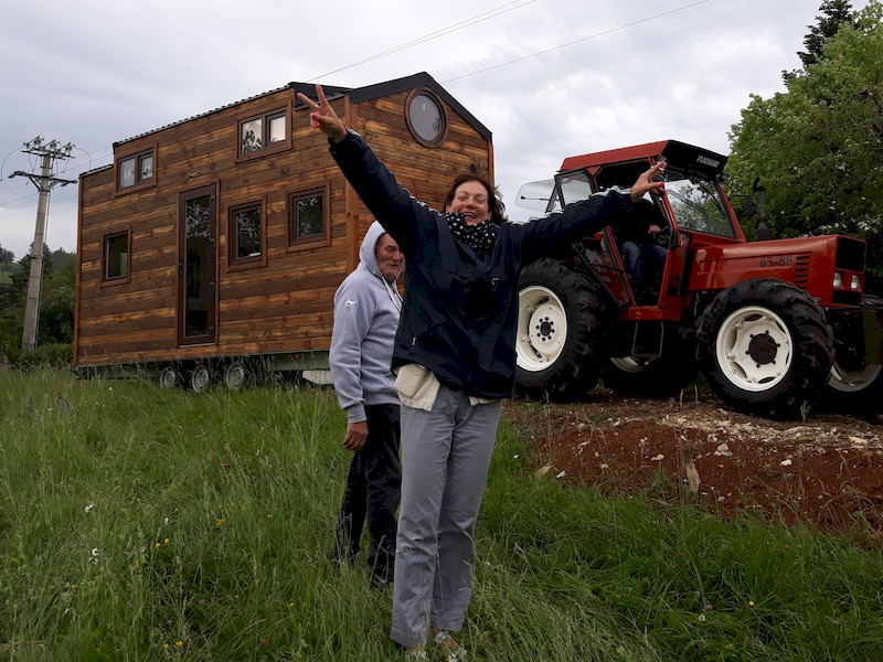 Livraison de la TinyHouse de Brigitte